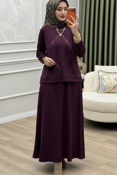 Irmak Etek Takım Mürdüm